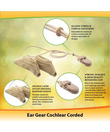 Buy Ear Gear Cochlear Corded - Protects Implants from Dirt Sweat & Moisture | Fits Most Brands | Chocolate Brown - Buy Online on GoSupps.com