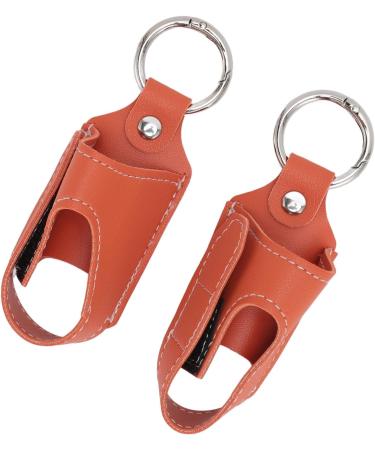Asthma Inhaler Holder 2pcs Inhaler Case Inhaler Carrying Holder Clasp Closure Safety Carabiner Clip Portable PU Leather Inhaler Protective Holder (Orange) - Buy Online on GoSupps.com