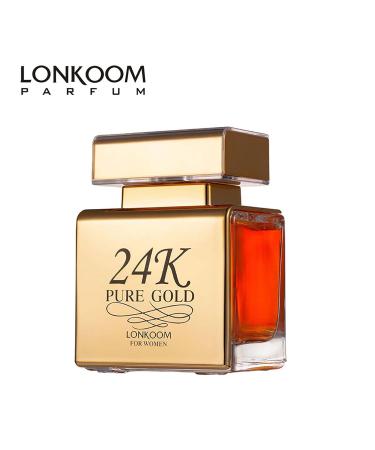 24K Pure Gold - Long Lasting Perfume for Women - Woody and Citrus Scent with Notes of Clementine Blackcurrant Tuberose Freesia and Vanilla - Travel Size Womens Perfume Spray - 3.4 oz Sandalwood Vanilla Citrus 3.4 Ounce (Pack of 1) - Buy Online on GoSupps.com