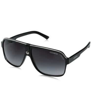 Carrera CA33/S Pilot Sunglasses Black Cry Grey Frame/Dkgray Gradient Lens 62 Millimeters