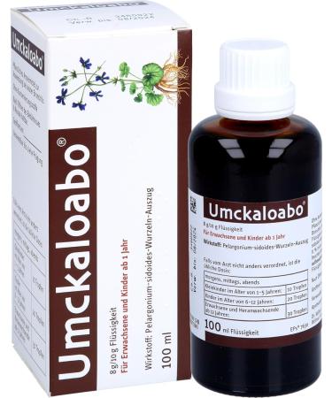 Umckaloabo Drops 100ml - Natural Relief for Cough Sore Throat & Acute Bronchitis Symptoms | Fast Healing Vegetable Drug - Buy Online on GoSupps.com