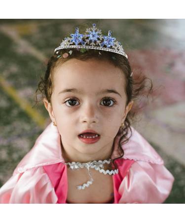 minkissy Snowflake Crown Crystal Crown Princess Crown Tiara Christmas Headband Party Accessories for Girls (Blue) 16x12.5cm Blue - Buy Online on GoSupps.com