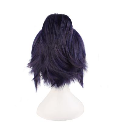 MapofBeauty 12/30cm Short Straight Women's Braid Wig - Stylish Blue/Black Red Hair for International Shipping - Buy Online on GoSupps.com