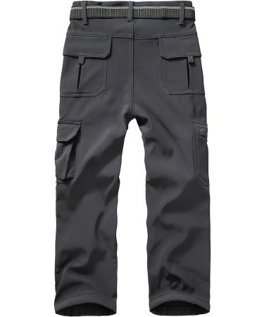 Kids Boys Windproof Waterproof Snow Pants | Soft Shell Insulated Trousers Dark Grey 4-5T - Buy Online on GoSupps.com