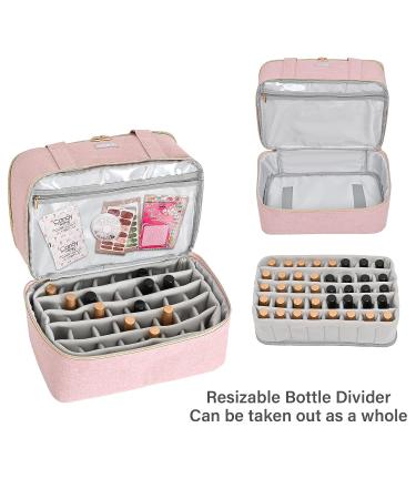 Nail Polish Organizer Double-Layer Storage Case for 40 Bottles (15ml/0.5 fl.oz) + Portable Nail Lamp Holder - Nail Tech Essential Carry Bag - Buy Online on GoSupps.com