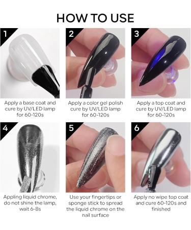 KYDA Liquid Mirror Nail Powder Chrome Mirror Finish High Glossy Metallic Liquid Powder for Nails Holographic Glitter Nail Art Powder Iridescent Aurora Nail Art Varnish#02 - Buy Online on GoSupps.com