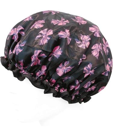 Wrapables Double Layer Waterproof Shower Caps Set of 4 - Dots, Cherries, Kitties Design - Buy Online on GoSupps.com