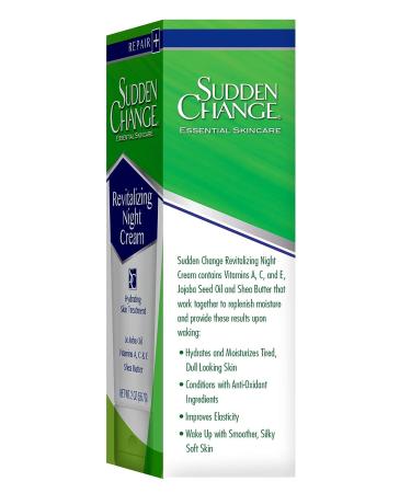 Sudden Change Revitalizing Night Cream - Deep Wrinkle Face Lotion - 2 Oz - Clinically Proven Collagen & Elastin Booster for Fine Lines - Recommended By Professionals - Buy Online on GoSupps.com