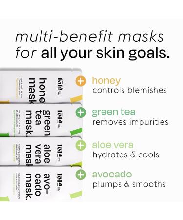 Lola Skincare Aloe Vera Face Masks - 8 pcs Sheet Mask Set for Brightening, Collagen Boosting, and Hydrating Skin - Buy Online on GoSupps.com
