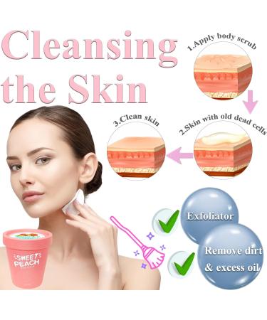 Skin Care Body Scrub Body Exfoliator Organic Moisturizer Moisturizing Nourishing Smooth Exfoliating Scrub Whitening Peach Body Hand Foot Scrub Beauty 280g Elitzia ETPHO1 Dry Skin Cruelty - Buy Online on GoSupps.com