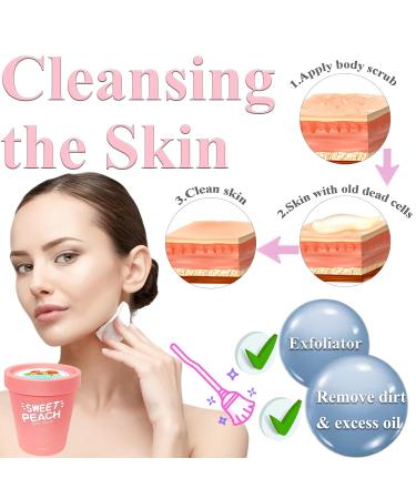 Elitzia Peach Body Scrub - Natural Vegan Sugar Scrub for Exfoliation & Moisturizing Gentle Organic Formula for Hands Feet Body Subtle Peach Fragrance Paraben-Free Skincare ETPHO1 - Buy Online on GoSupps.com
