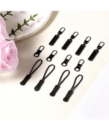 12 Pieces Zipper Spare - Removable Metal & Plastic Zipper Pulls for Jackets & Jeans | Zip Tapper Cord Extensions (3 Designs) - Buy Online on GoSupps.com