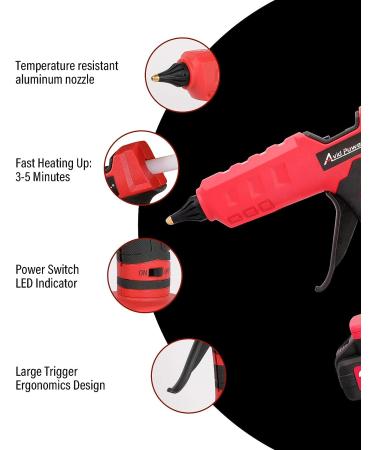 20V Cordless Rechargeable Hot Glue Gun Kit | AVID POWER Heavy-Duty Wireless Glue Gun | 12 Glue Sticks | Arts, Crafts, DIY Projects, Home Repairs - Buy Online on GoSupps.com