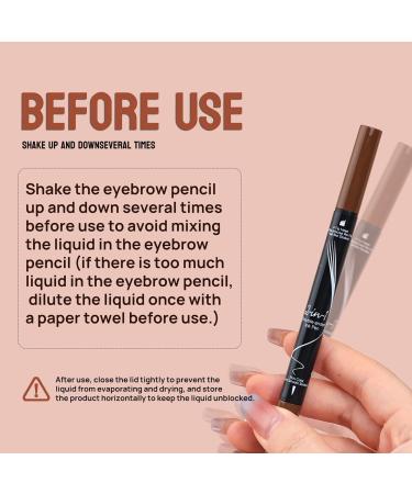 Eyebrow Pencil Microblading Eyebrow Pen Magical 2-in-1 Dual-Ended Eye Brow Pencils for Girls Women 4-Fork-Tip & Precise Brush-Tip Create Natural Hair-Like Brows - Last All-Day (Light Brown) - Buy Online on GoSupps.com