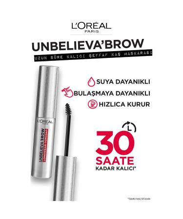 L'Or al Paris Unbelieva-Brow Longwear Eyebrow Topcoat - Waterproof, Smudge-Resistant & Transfer-Proof - 0.15 fl. oz - Buy Online on GoSupps.com