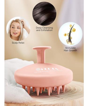 Heeta Scalp Massage Brush - Soft Silicone Hair Massage Brush for Wet & Dry Hair - Pink 08 Shampoo Brush - Buy Online on GoSupps.com