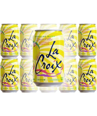 La Croix Limon Cello Naturally Essenced Flavored Sparkling Water, 12 oz Can (Pack of 10, Total of 120 Oz) 12 Fl Oz (Pack of 10)