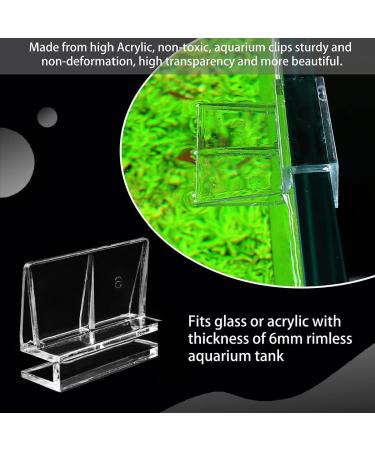16 PCS LEEFONE Acrylic Aquarium Cover Clip - Universal Clear Fish Tank Glass Lid Holder for Rimless Aquariums - Buy Online on GoSupps.com