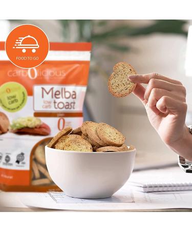 Low Carb Melba Toast 2-Pack (PLAIN) - 4oz Each | Keto-Friendly Snack - Buy Online on GoSupps.com