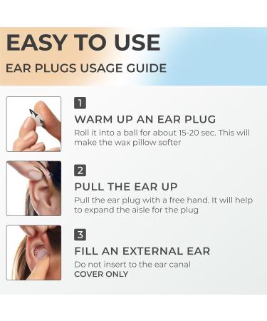 PQ Wax Ear Plugs for Sleep - 6 Silicone Noise Cancelling Earplugs for Sleeping & Swimming Protect Ears with 32 Db Sound Blocking Multi-Colored Pack - Buy Online on GoSupps.com