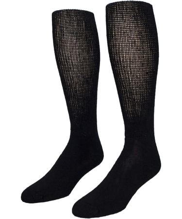 Physician's Choice 12 Pair Black Diabetic Knee High Socks for Big Men 13-15 - Buy Online on GoSupps.com