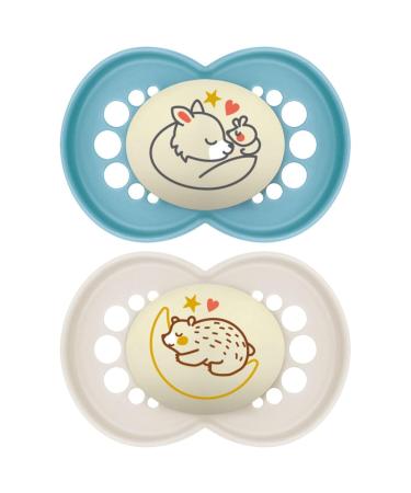 MAM Pacifier Original Nuit Silicone Pacifiers for 6+ Months 2 Pack Ideal for International Shipping - Buy Online on GoSupps.com