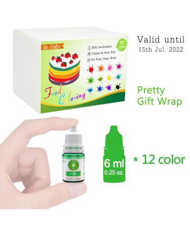 12 Color Vibrant Cake Food Coloring Set - Liquid Concentrated Icing Dye for Baking & Decorating - 0.25 fl. oz. Each (Pack of 12) - Buy Online on GoSupps.com