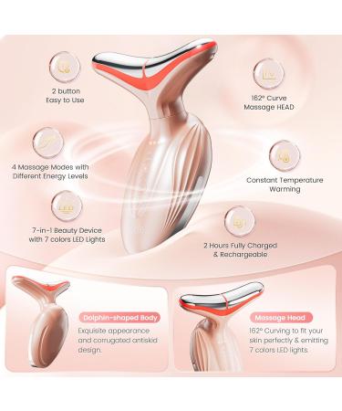 Buy SEELE Multi-Polar 7-Color LED Skin Beauty Device - Anti-Aging & Firming for Face & Neck | Luxurious Rose Gold Skin Treatment - Buy Online on GoSupps.com