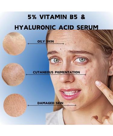 Dark Spot Correcting Glow Serum - 5% Vitamin B5 & Hyaluronic Acid Serum - Hyaluronic Acid Serum for Face - Hydrating Anti-Aging Face Serum for Women - Improving Skincare Nicotinamide Serum - Buy Online on GoSupps.com