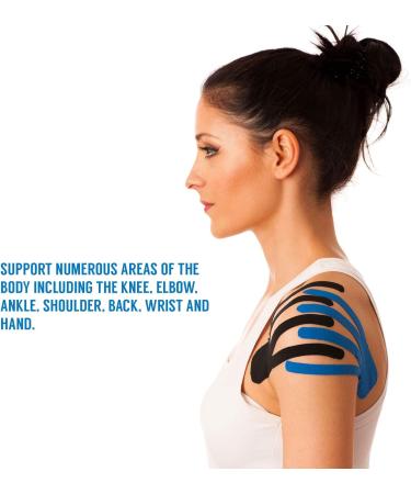 Proworks Kinesiology Tape - 5m Roll for Exercise, Sports & Injury Recovery | Elastic Muscle Support Tape in Light Blue - Buy Online on GoSupps.com