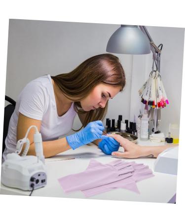 DRESSOOS 2 Pairs pink gloves nail art supplies UV protection gloves manicure UV gloves UV gloves for gel manicures sun protection gloves for women Nylon Nail supplies breathable - Buy Online on GoSupps.com