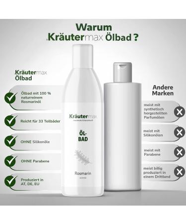 Rosemary Bath Oil - 100% Essential Oil Bath Additive | 3 x 250ml | International Shipping Available - Buy Online on GoSupps.com