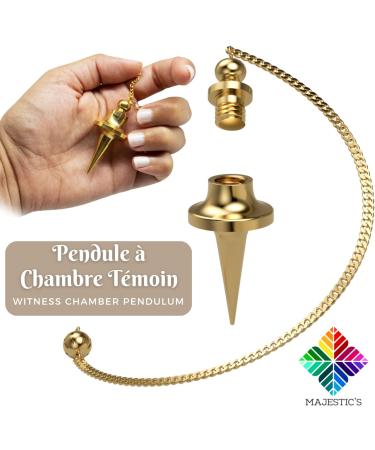 Esoteric Radiesthesia Pendulum Set - Gold Dripping Oracle & Witness Pendulum for Geobiology & Magnetizers | International Shipping Available - Buy Online on GoSupps.com
