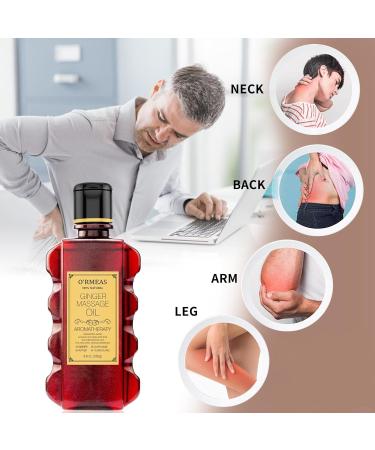 Ginger Massage Oil - Relaxing Muscle & Moisturizing Body Oil for Men & Women | 8.8 oz - Buy Online on GoSupps.com