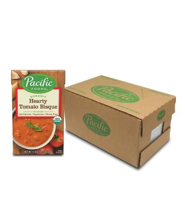 Pacific Foods Organic Hearty Tomato Bisque, 17.6 oz (Pack of 12)