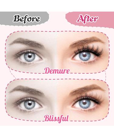 140 Pcs Lash Clusters 2 Styles Mixed Cluster Lashes DIY Eyelash Extensions Eyelash Cluster Extension DIY Individual Lashes Super Thin Band Soft and Easy to Wear (Demure+Blissfu D-Mix) 10-16mix Demure+Blissful - Buy Online on GoSupps.com