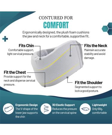 Yodaoli Neck Brace for Pain Relief | Ice Silk Support & Traction Device for Women - Gray & Black (L) - Buy Online on GoSupps.com