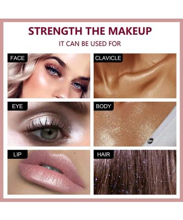 Polvo De Hadas Body Glitter Highlighter Powder - Fairy Pink | Instant Glow Luminizer for Face, Body, and Hair - Buy Online on GoSupps.com