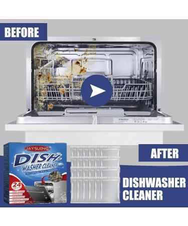 Dishwasher Cleaner Tablets | Dishwasher Tablets | Set of 24 Washing Machine and Dishwasher Cleaning Tablets Dishwasher Detergent Removes Limescale Build Up Hard Water Stains Grease and Odor - Buy Online on GoSupps.com