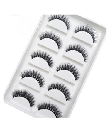 UAMOU 10/50/100 Boxes 5 Pairs Natural False Eyelashes Fake Lashes Makeup 3d Mink Extension Eyelash Mink Eyelashes Faux Cils Maquiagem Cheerfully (Color : S19 5Pairs Size : 10 Boxes 50 Pairs)