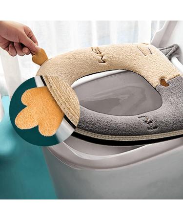 Soft and Warm Blue Toilet Seat Cushion - Reusable and Easy to Install Toilet Cover - Buy Online on GoSupps.com