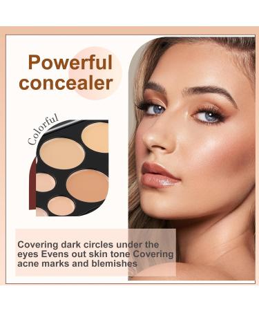 volumoon Concealer Full Coverage 10 Colour Concealers & Correctors Cream Colour Fix Cream Contour Palette Under Eye Concealer Waterproof Long Lasting Matte Foundation for All Skin Tones - Buy Online on GoSupps.com