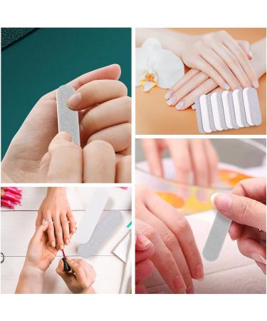 JSRQT 100 Mini Nail Files Double Sided Nail File Set Emery Board for Women Girls Acrylic Mini Nail Files Bulk Nail Buffer Professional Nail Files 180/240 Grit Manicure Tool (Silver) - Buy Online on GoSupps.com