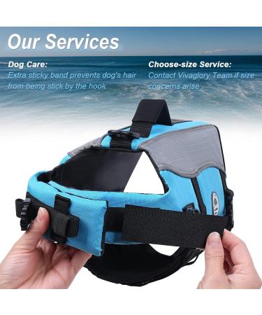 Vivaglory Dog Lifeguard Vest - Reflective Removable Front-Wheel Drive Extra Padding for Swimming & Boating - Blue XL (78-96cm Chest) - Buy Online on GoSupps.com