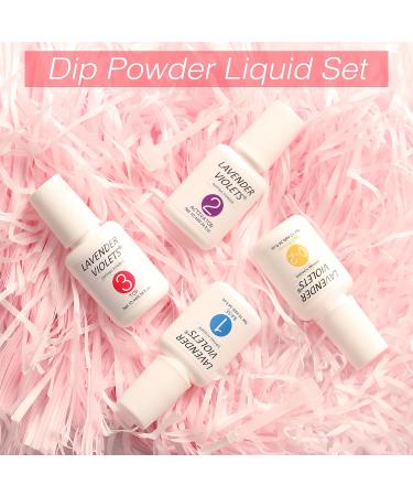 Buy Lavender Violets Dip Powder Liquid Set | Complete Nail Kit with Primer Activator Base & Top Coat - Perfect for International Shipping - Buy Online on GoSupps.com