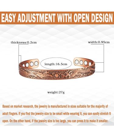 Pure Copper Magnetic Therapy Bracelet for Men | Arthritis & Carpal Tunnel Pain Relief - Buy Online on GoSupps.com