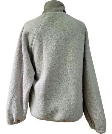 Hanxiulin Women's Fleece Jacket - Plush Cuddly Warm Winter Trench Coat - Reversible Lightweight Gray - Perfect for Outdoor Transition - Buy Online on GoSupps.com
