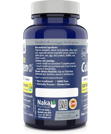 Naka Platinum Ultra Collagen featuring 1000mg of Peptain each tablet Maximum Potency Bioactive Marine Collagen Peptides. For Skin Nails Bones and Joints (125 tabs) - Buy Online on GoSupps.com
