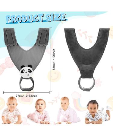 Adjustable Baby Bottle Holder - 2 Pcs Car Seat Feeding Sling with Loop and Hook Tape (Grey/Green Cute Style) - Buy Online on GoSupps.com