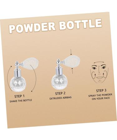 PLAFOPE 1pc Body Air Bag Powder Vintage Decor Glass Spray Bottles Body Highlighter Travel Face Blush Powder Silver medium - Buy Online on GoSupps.com